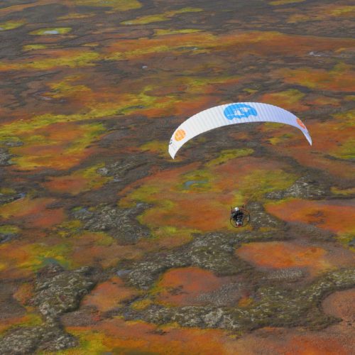 Sacha Dench Flying over the Russian Tundra